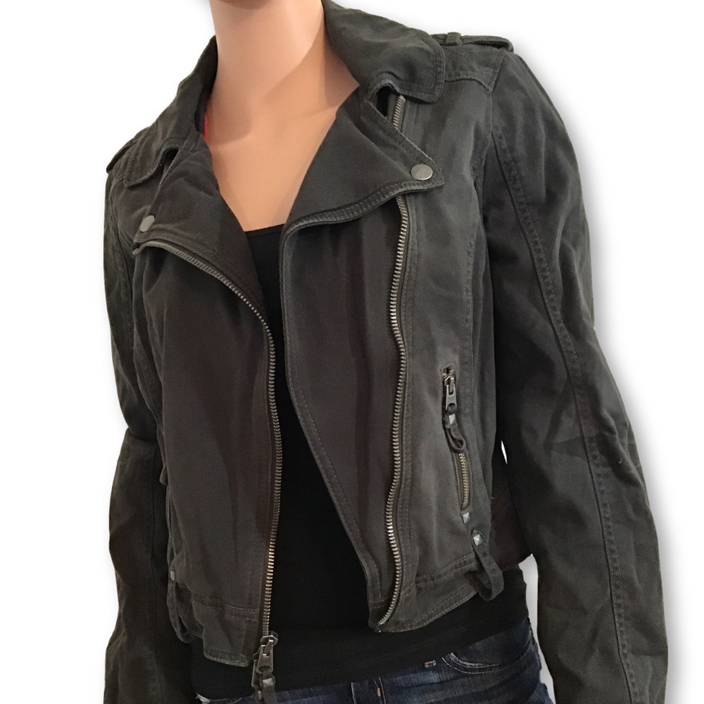 Abercrombie & Fitch Moto/Bomber Jacket Size Medium